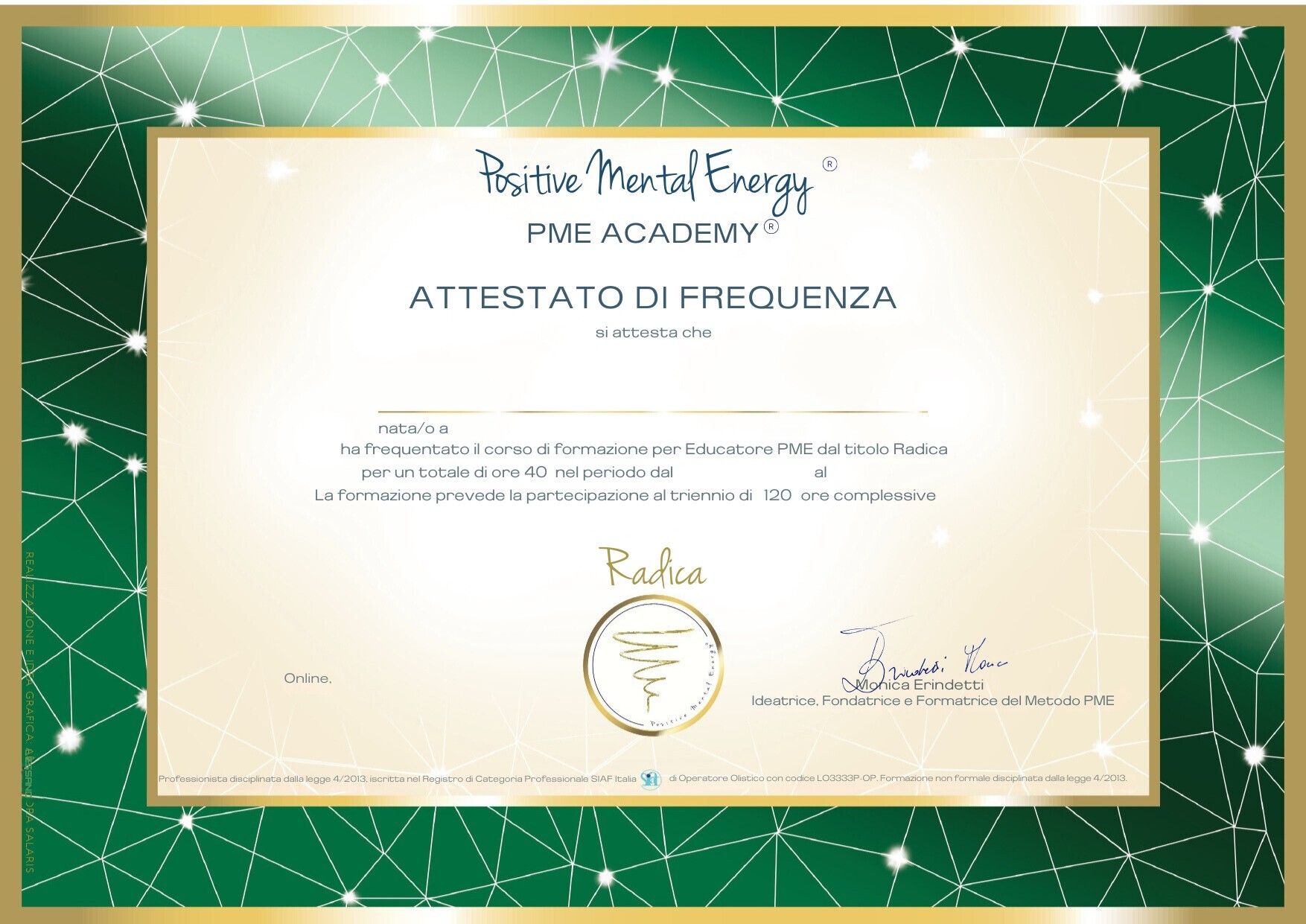 Attestato Radica Attestato Radica